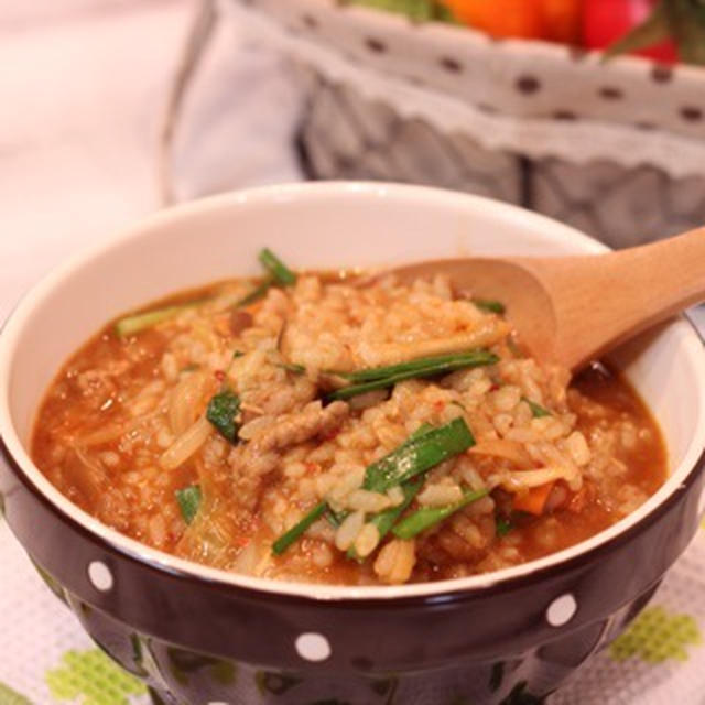 昼カフェ★ピリ辛クッパランチ・ボストンテリアさん