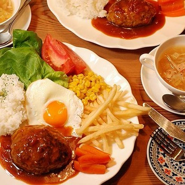 息子の大好きをワンプレートに♡585円＊ハンバーグ定食
