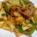 豚こま肉野菜炒め　/　スマホ忘れた！