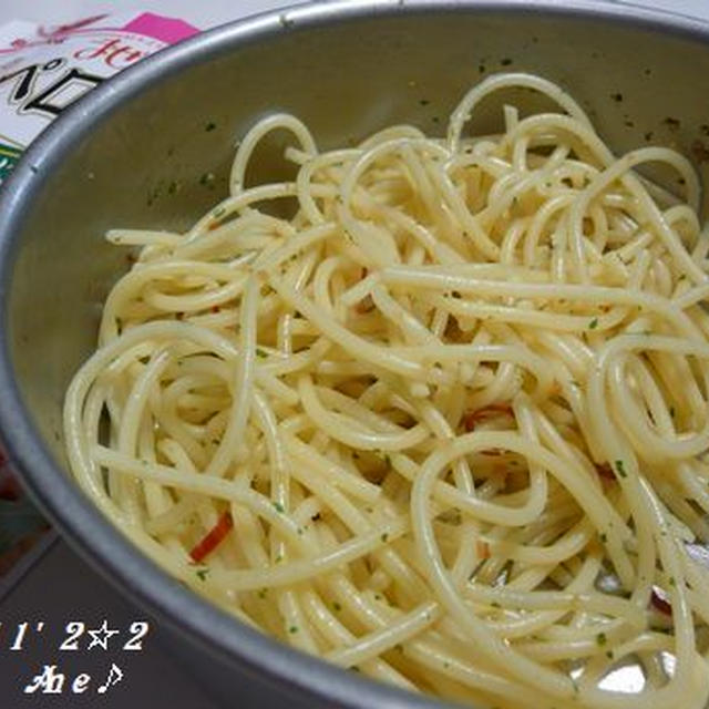 手軽にペペロンチーノ