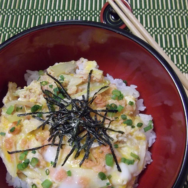 鮭フレーク de 鮭玉丼