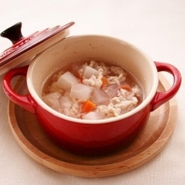 レシピブログ連載☆離乳食レシピ☆「大根と豚肉のスープ」更新のお知らせ♪