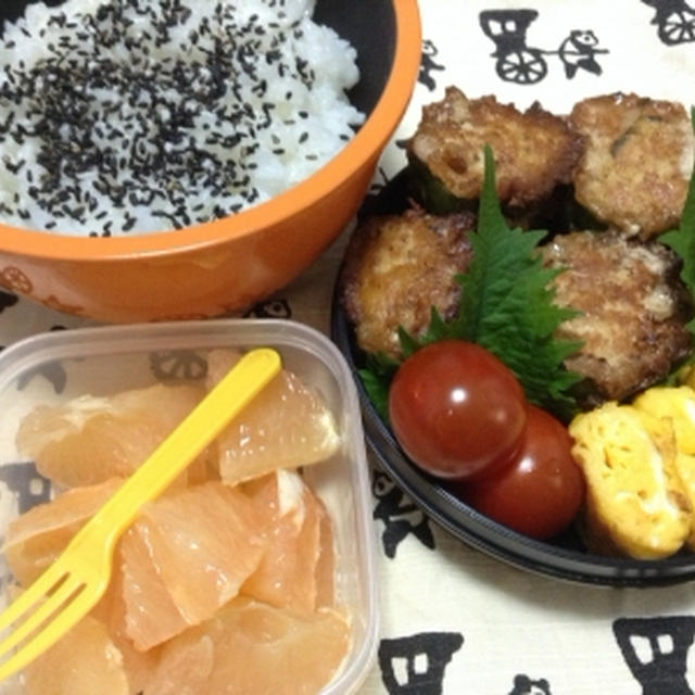 ピーマンの肉詰めのお弁当！