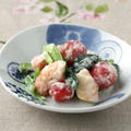 【6月の旬野菜レシピ】トマトの食感が新鮮♪トマトとエビの白和え