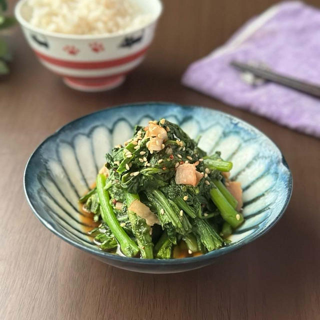 これはぺろっと☆春菊のうまうまマスタード和え