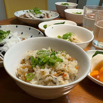 【おうちごはん】豚肉とナスの南蛮だれ　しじみごはん