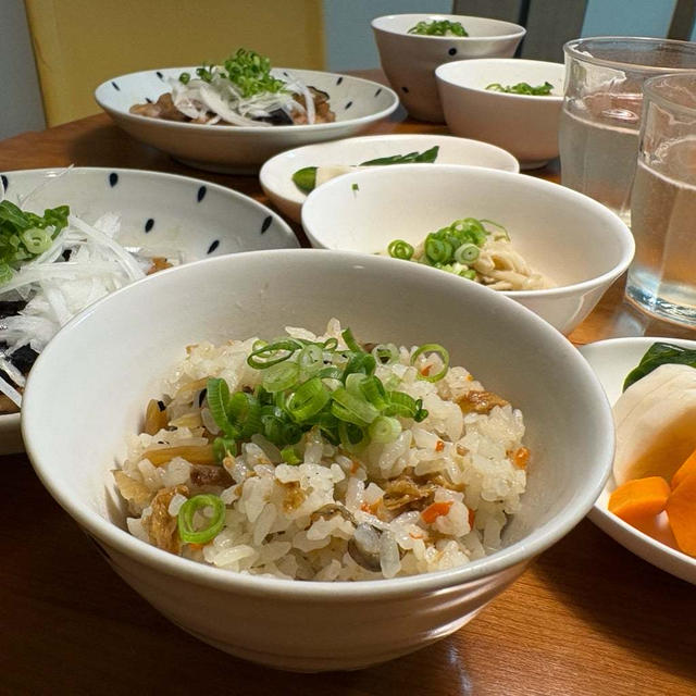 【おうちごはん】豚肉とナスの南蛮だれ　しじみごはん