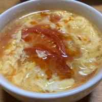 群馬県産トマトでトマトと卵のサンラータン風スープ