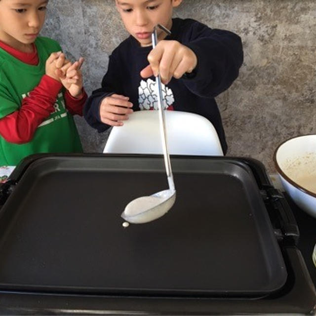 ホットプレートでおかず系ブランクレープ♡で朝ごはん