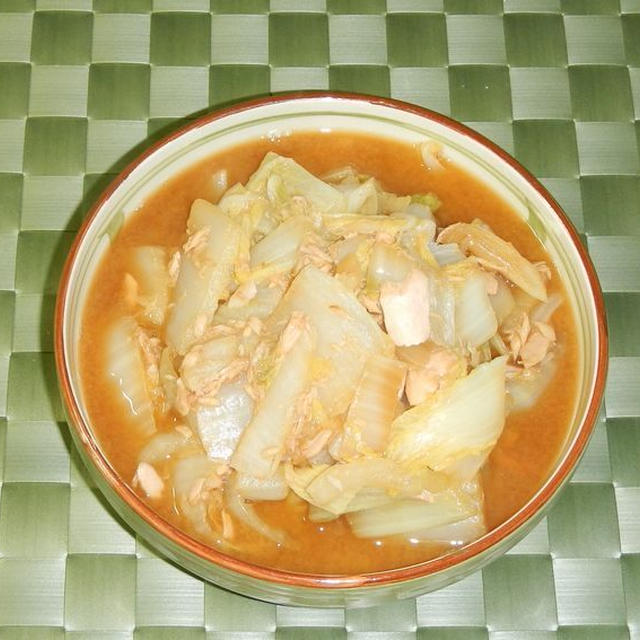 白菜のツナ旨煮、味噌味