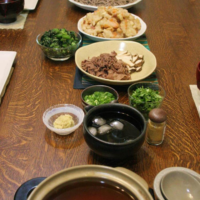 お蕎麦のセルフ～おかずたちのレシピです