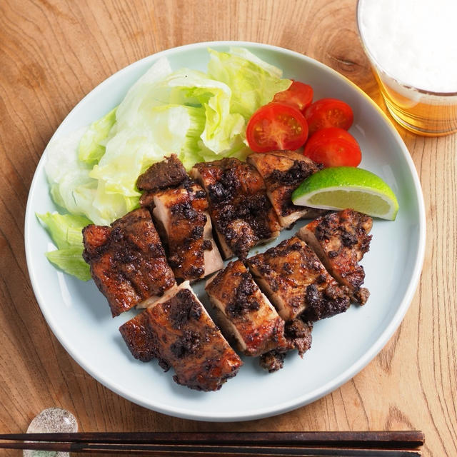 メシ通、鶏もも肉のジャークチキン風塩辛焼き＆今日は引っ越しでした。