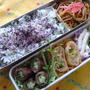 牛肉でオクラ巻★春巻き★やきそば弁当