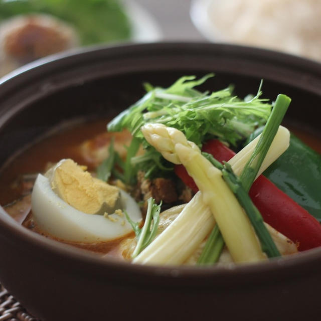 いわし缶のトマトスープカレーとまごわやさしいダイエット献立