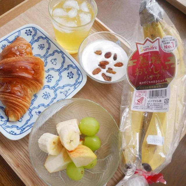スミフルバナナと朝ごはん