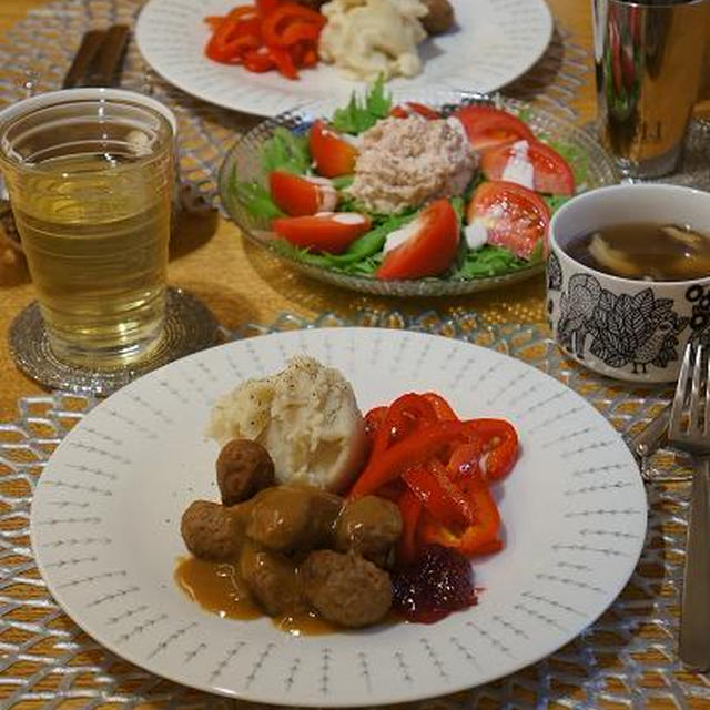 IKEAのミートボールの晩ごはん