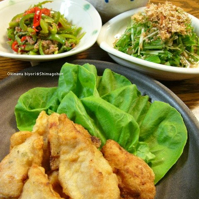くぅ〜　(*^ч^*)　　☆　まぐろの漬け天♪