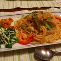 海老とホタテのパスタ