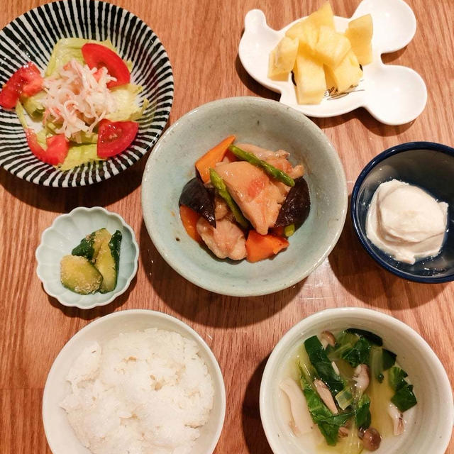 鶏もも肉と野菜の甘酢あん。