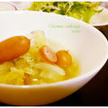 【Recipe:ブーケガルニでシンプルなスープ】お肉の日。白菜がたっぷり〜♪