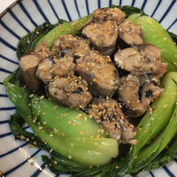 サバ缶レシピ♪ チンゲン菜のガーリックソテー