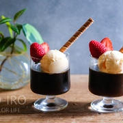 今日のおやつはゼリーパフェ！