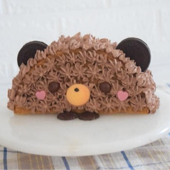 簡単♪チョコくまのハーフケーキの作り方