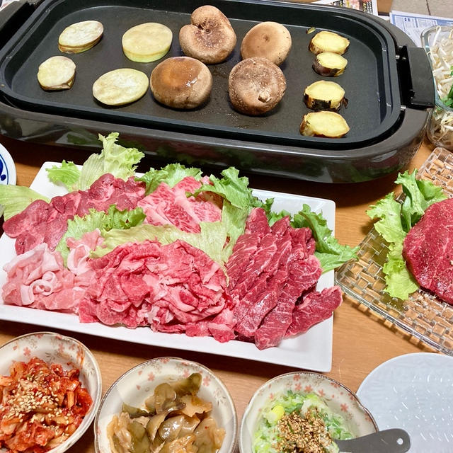 【記録会おつかれさま！】ステーキ＆焼肉ととろ茄子の鉄板焼き