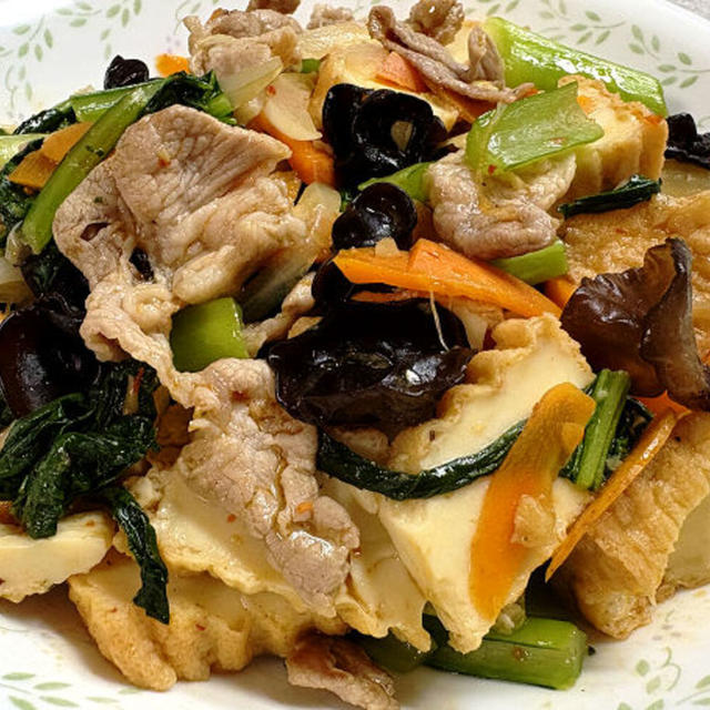 あり合わせ野菜・豚肉・厚揚げのピリ辛オイスター炒め＆父の日プレゼント♪