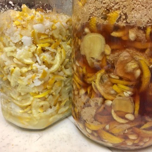 塩柚子・柚子と生姜の酵素ジュース仕込みました！