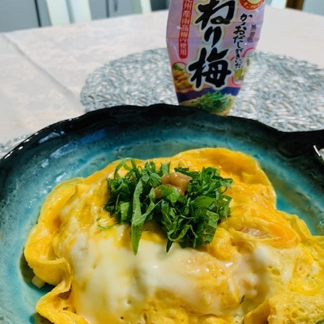 パパっと作れる、うどんオムレツ