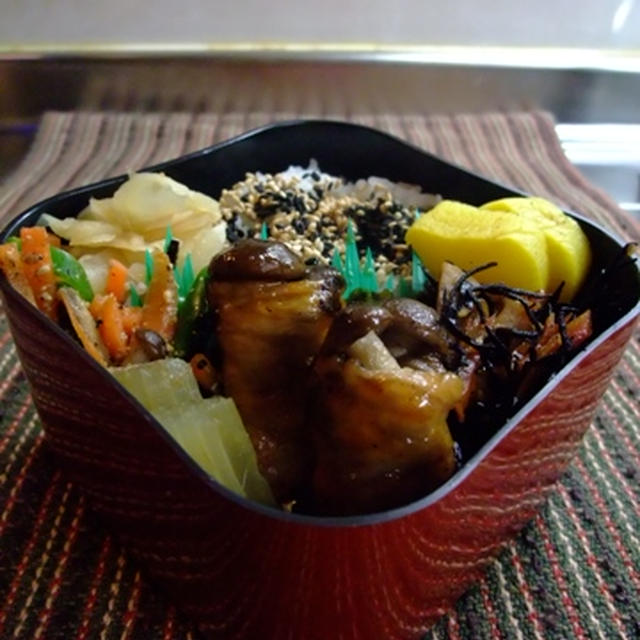 しめじの肉巻きお弁当。