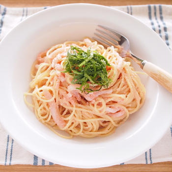 【マヨ&めんつゆで速攻一皿】 たらこといかの冷製スパゲティ