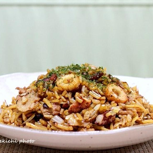 関西ならではかな？晩ご飯に「そば飯」＆「雨でも歩く元気なスカウト活動」