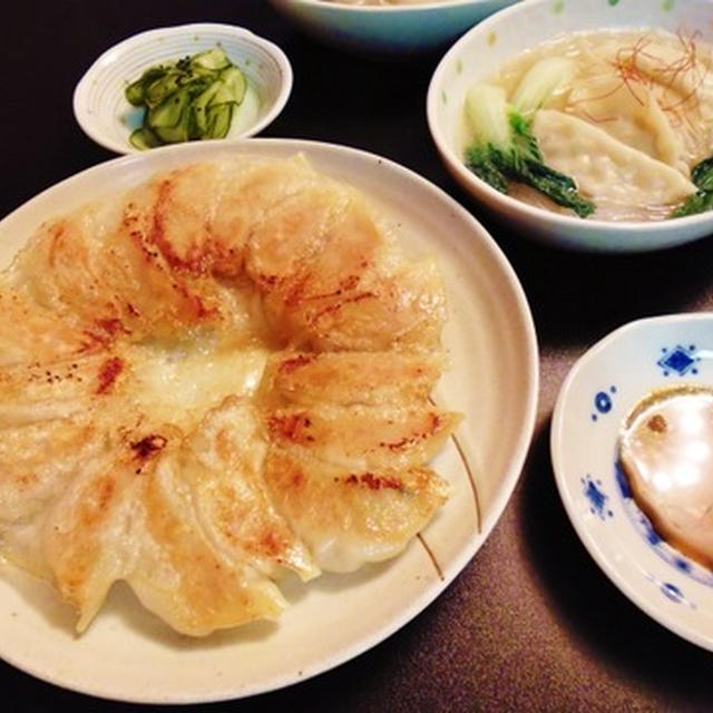 イチロー餃子を堪能する晩御飯♪