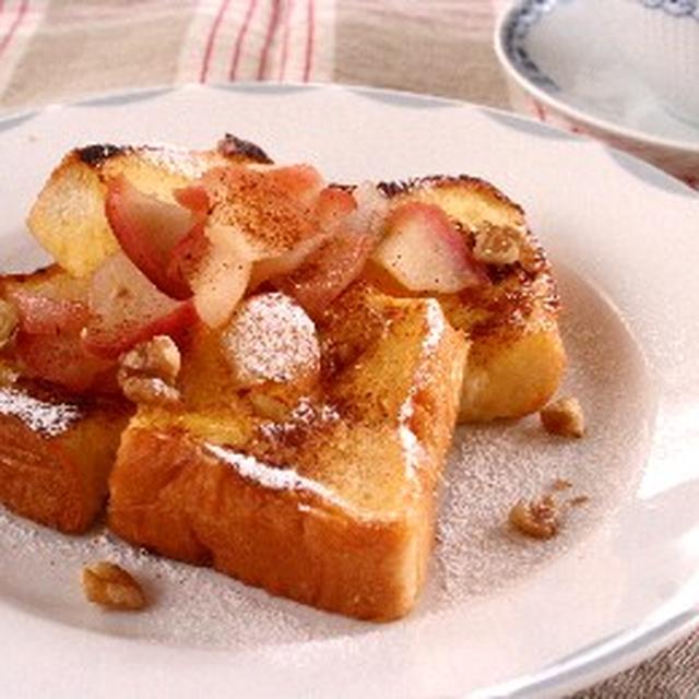 爽やかな朝です♪「アップルシナモン フレンチトースト」