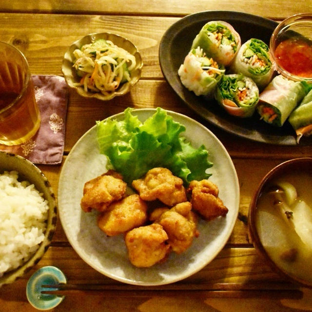 【おうちごはん＊献立】唐揚げ。少し疲れていますが、、