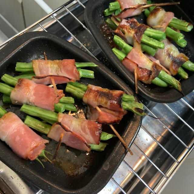 魚焼きグリルで作る♪いんげんのベーコン巻き（福島県産いんげんレシピ）