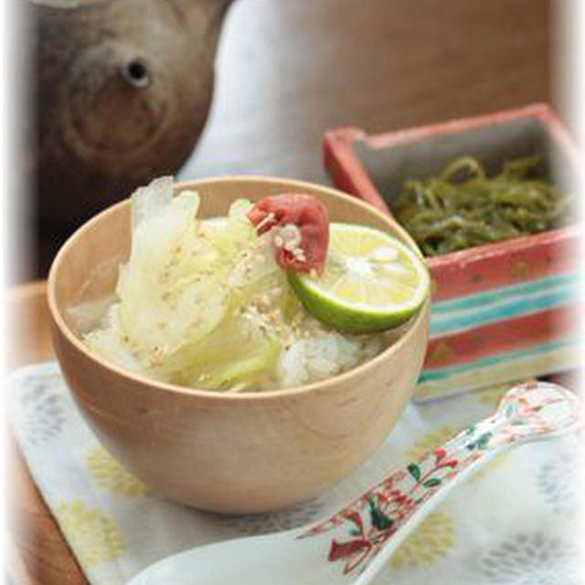 セロリのお茶漬け。