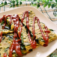 カレー味のにらチヂミ