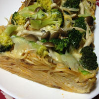 パスタキッシュ～早ゆで２分スパゲティをつかって