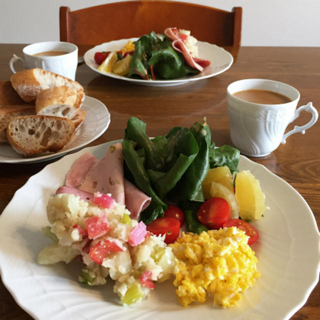 スイスチャード入りポテトサラダ