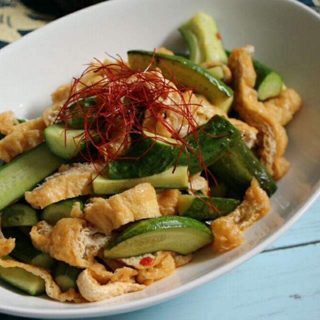 夏野菜が大量です✴炒めたきゅうりも美味しい♪火曜の朝ごはん