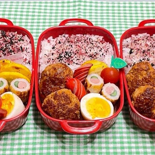 6月3日＊焼いただけ！！！ハンバーグべんとー♩♩♩