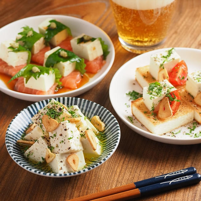 メシ通！水切り豆腐のにんにくオイル漬け
