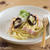 茄子とベーコンのおろし和風パスタ