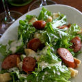 Caesar salad + Johnsonville