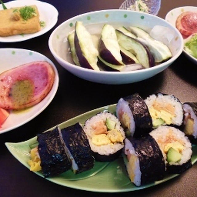 チンする酢飯で巻き寿司＆ハムステーキバジルソース七変化