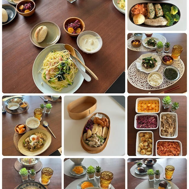 今週1週間の日持ちおかずとそれらを使って作るお昼ごはん、晩ごはん、お弁当、おまけは次女と神戸の異人館でアフタヌーンティー