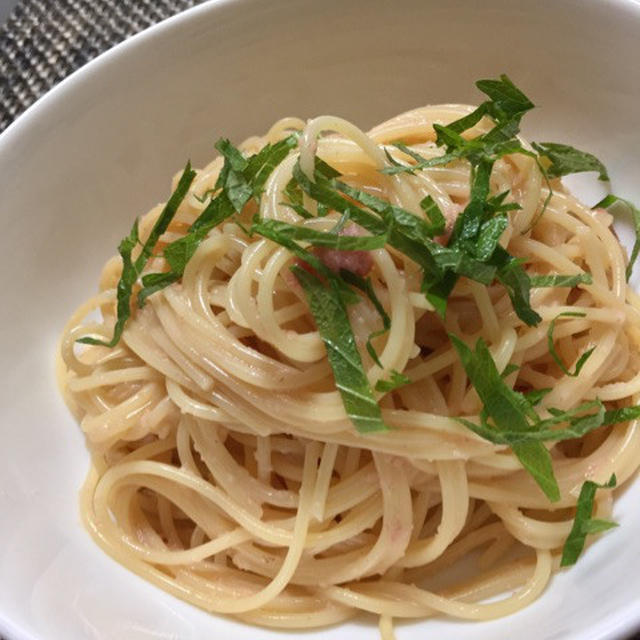 シンプル材料で簡単美味しい明太子パスタ！レシピ付き〜♪